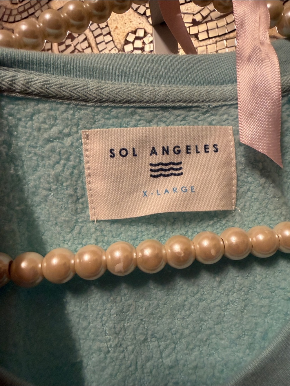 Sol Angeles Pastel Blue Relaxed Crew Tee - Picture 6 of 6